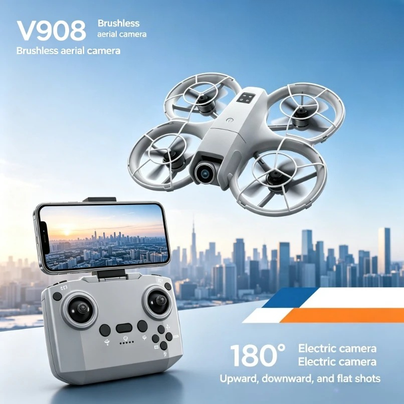 Original V908 Foldable GPS Dro - đánh giá và giá Fpv Brushless Rc Drone 4K