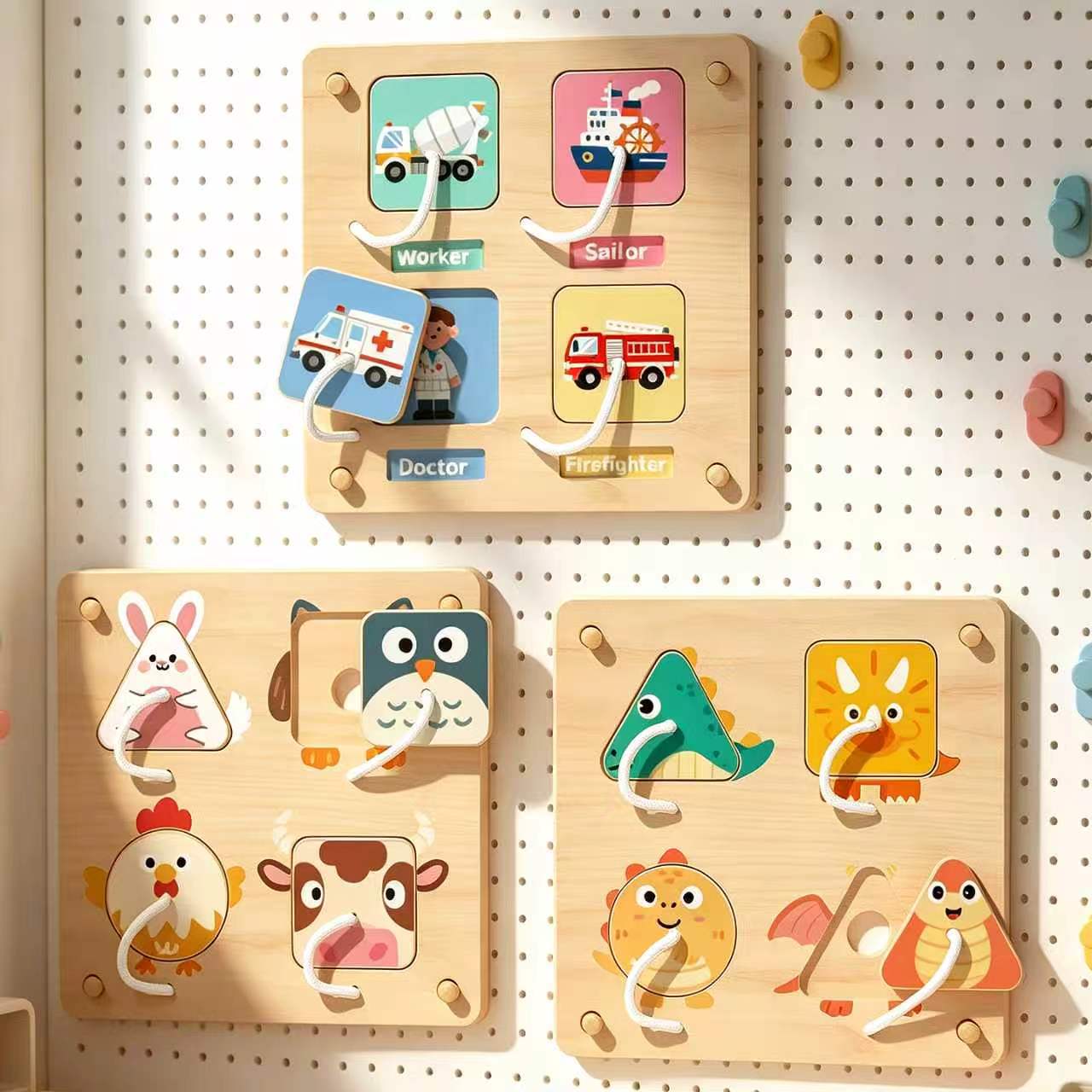 Montessori Wooden Busy Board D - đánh giá và giá Montessori Wooden Busy Board Toddler