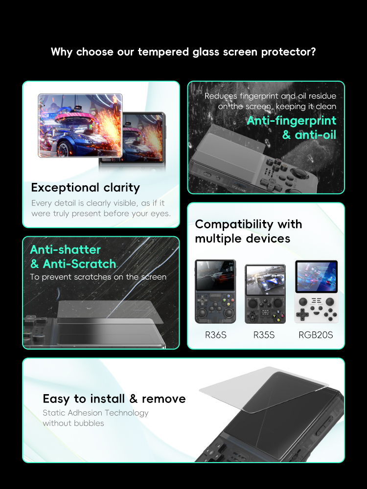 DATA FROG Tempered Glass Scree - đánh giá và giá Retro Handheld Game Console R36S